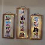 Wooden City Ahşap Fotoğraf Çerçevesi 3lü Set Led Işıklı Ipli Mandallı WCC3211