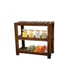Wooden City Ahşap Masa Tezgah Üstü Düzenleyici Organizer Banyo Mutfak Rafı Kitaplık Baharatlık mini tezgah üstü baharatlık