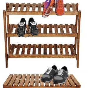 Wooden City Ahşap Ayakkabılık & Ahşap Kapı Paspası set ayakkabılık