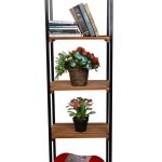 Wooden City Ahşap Metal Raf Mikrodalga Airfryer Rafı Mutfak Düzenleyici Tencere Tabak Raf Mutfak Raf metal 4 katlı raf