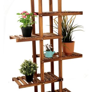 Wooden City , Bitki Rafı, Ev Düzenleyici, Teşhir Rafı, Eve Taşınma Hediyesi, Saksı Rafı, Çiçek Rafı 120 cm 12 lik saksılık